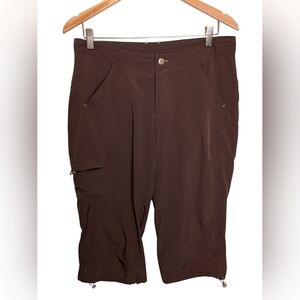 Go Lite Dark Brown Active Wear Lightweight Cargo Capris
